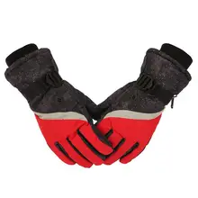 Сенсорный экран лыжные перчатки Зимние Термальность Водонепроницаемый Coldproof и Skidproof унисекс Ездовые перчатки с утолщение хлопок