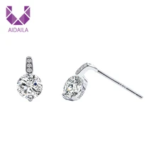 Aidaala подлинные серьги-гвоздики из стерлингового серебра 925 пробы для женщин сверкающие CZ бижутерия из натурального серебра свадебные серьги Новинка