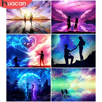 

HUACAN Diamond Embroidery Couple Sale Portrait 5D DIY Diamond Painting MosaicFull Square Picture Of Rhinestone Home Decor Gift