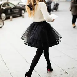 Женские сетчатые Бальные мини-юбки для девочек, элегантные черные короткие юбки, милые школьные студенческие юбки с высокой талией, новые