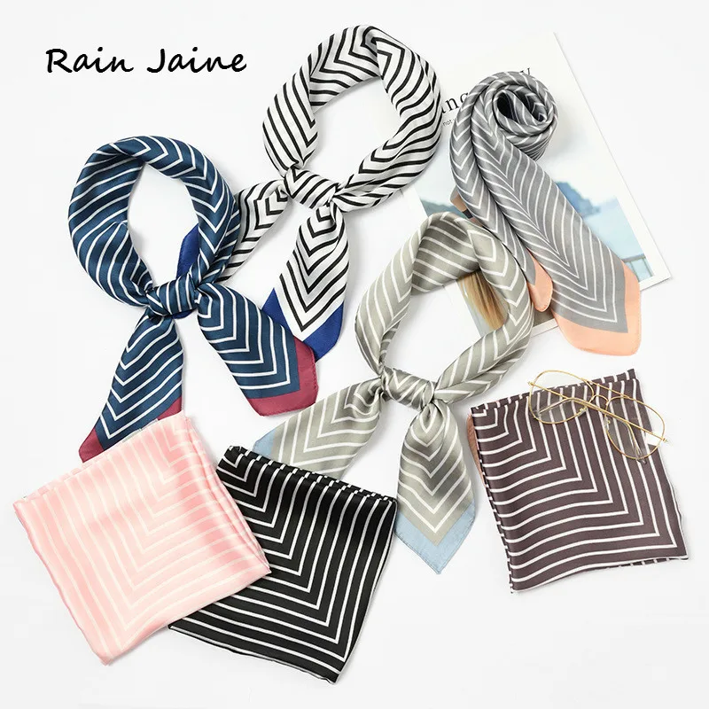 Kerchief Woman Hair Scarf Joker Occupation Stewardess Accessories Korea Style Printing Function Small Hijab Women Spring Scarves