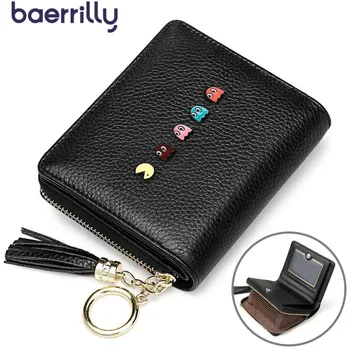 

2019 New Pattern Woman Wallets Genuine Leather Wallet Small Money Pocket Cute Clutch Bags Card Holders Coin Purse Girl Carteira