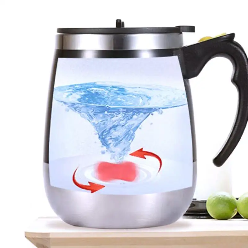 

1PC 400ML Stainless Steel Electric Mixing Coffee Cup Magnetized Automatic Stirring Cup Self Stirring Coffee Mug for Home