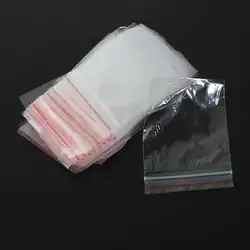 100 шт 5x7 см ювелирные изделия Ziplock молния замок повторно закрываемый пластиковый поли прозрачные сумки