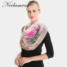 Neelamvar новые 2019 шарфы Для женщин сплошной цвет долго стиль жоржет, шифон шаль мягкий леди шарф из искусственного шелка модные аксессуары