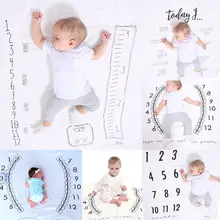 Одеяло для младенцев, коврик для фотосъемки, ежемесячный рост, фото, детское одеяло, муслин, обертывание, хлопок, бамбуковое волокно, пеленка для сна