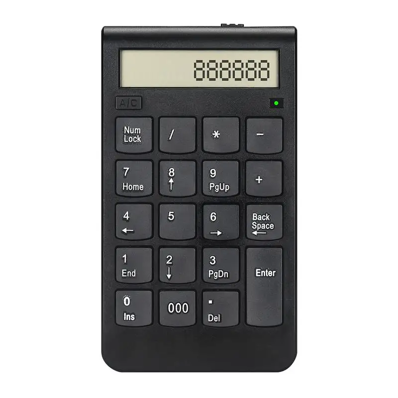 

19 Keys USB Number Keyboard 2.4G Digital Display Rechargeable Wireless Numeric Smart Keypad Office Supplies