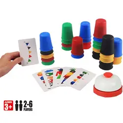 Familia Juego de Mesa Clásico 2-6 Jugadores Tazas de Velocidad Juego de Apilar Tarjeta Divertida Fiesta Desafío Tazas Rápidas Juego de Interior para Regalo de Niño Familia Juego de Mesa Clásico 2-6 Jugadores Tazas de Velocidad Juego de Apilar Tarjeta Divertida Fiesta Desafío Tazas Rápidas Juego de Interior para Regalo de Niño