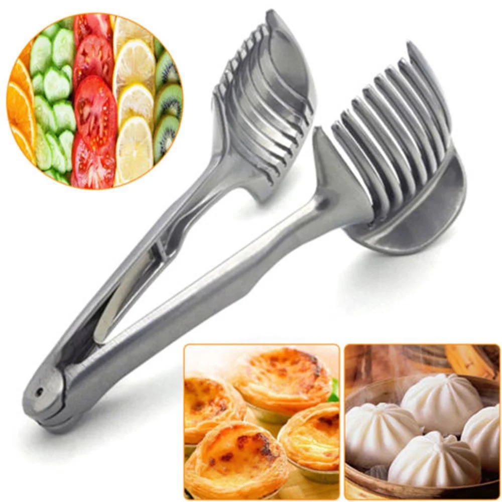 Stainless Steel Slicer Fruits Cutter Stand Multifunction Food Clip Clever Cutter Lemon Shredders Kitchen gadget tools