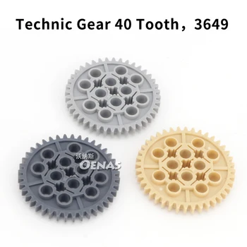 

Moc Techinc particles 3649 Technic Gear 40 Tooth compatible DIY construction building blocks bricks 20pcs/set Assembles Parts