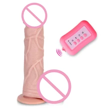 Wired Wireless Remote Control Electric Big Artificial Penis Dildo Vibrator Sex Toys Stimulation Large Penis Female Masturbation