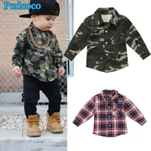 Pudcoco/ новые модные камуфляжные топы для маленьких мальчиков и девочек, рубашка, одежда с длинными рукавами