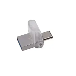 Kingston technology DataTraveler microDuo 3C 32 ГБ, 32 ГБ, 3,0 (3,1 Gen 1), разъем usb type-A, 100 МБ/с. с, крышка, Sil