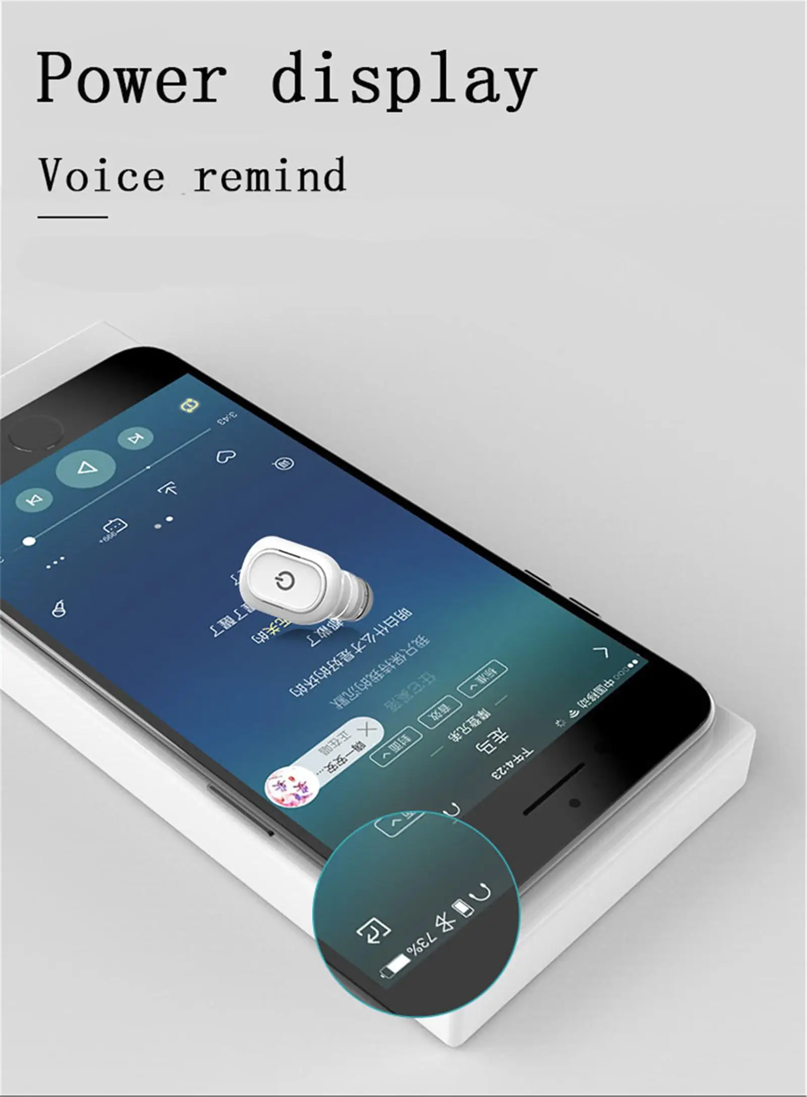 Mini Wireless Earphone Bluetooth Earbud In Ear Earpiece Handsfree Calling with Mic for Samsung S10 S10 S9 S8 iPhone XS XR X