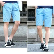 Мужская одежда шорты быстросохнущие пляжные повседневные хлопковые облегающие шорты больших размеров Короткие шорты с эластичной резинкой на талии черные