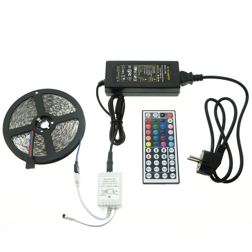 1 комплект 5 м IP65/IP20 Водонепроницаемый High end SMD5050 60 светодиодный/M RGB DC12V 5A