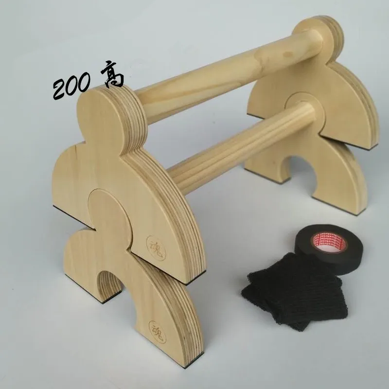 

1 Pair Fitness 28/38/48cm Wooden Push-Up Stands Bracket Sport Gym Exercise Training Chest H Shaped Handstand Double Rod B9175
