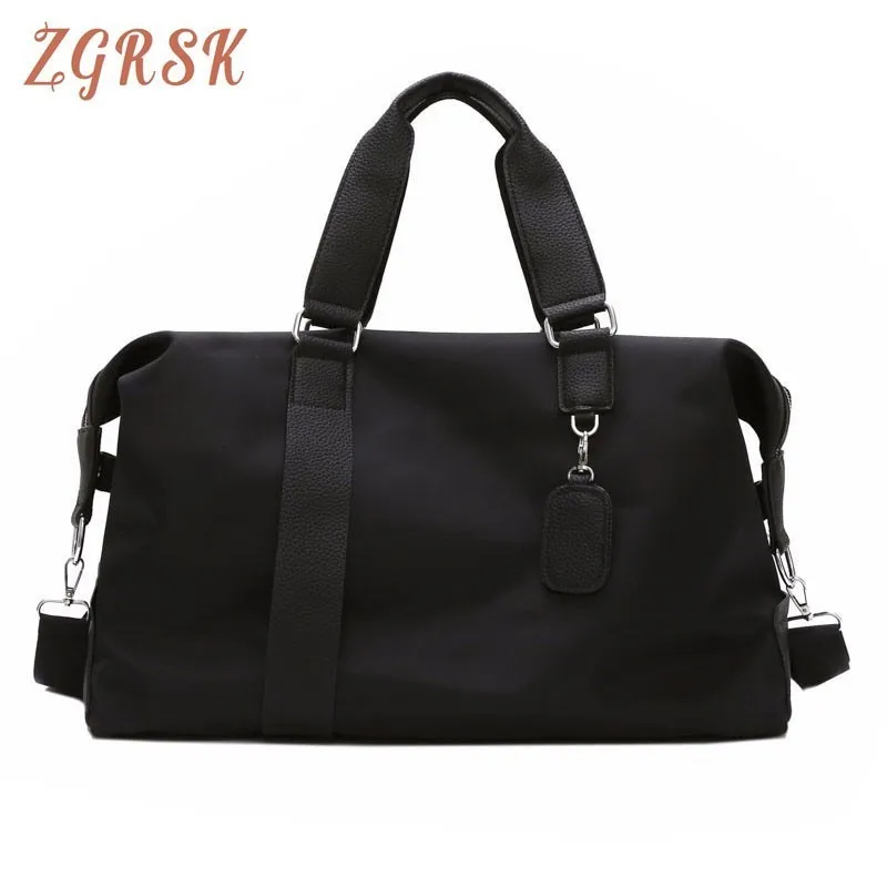 

Fashion Casual Big Woman Travel Luggage Tote Bag Nylon Women Duffle Bag For Women Men Unisex Single Shoulder Strap Weekend Bag