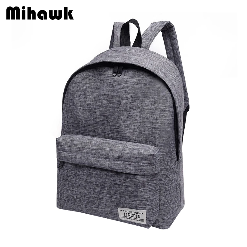 

Mihawk Male High Quality School Bag Oxford Simple Backpack Laptop Female Travel Rucksack Notebook Business Pouch Zipper Supplies