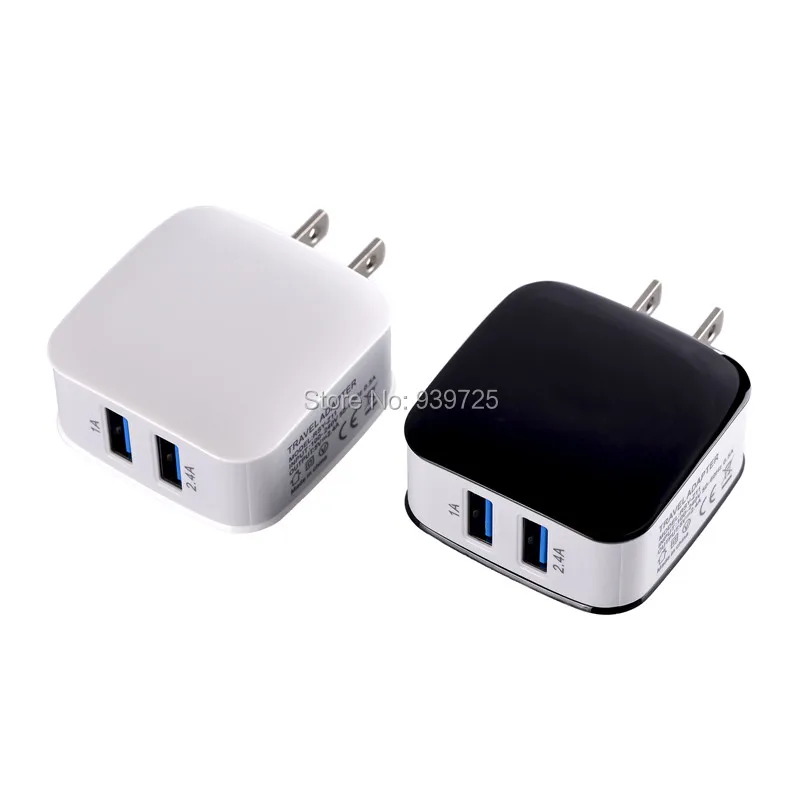 Настенное зарядное устройство с двумя usb портами ЕС и США 2 4 А + 1 домашний адаптер