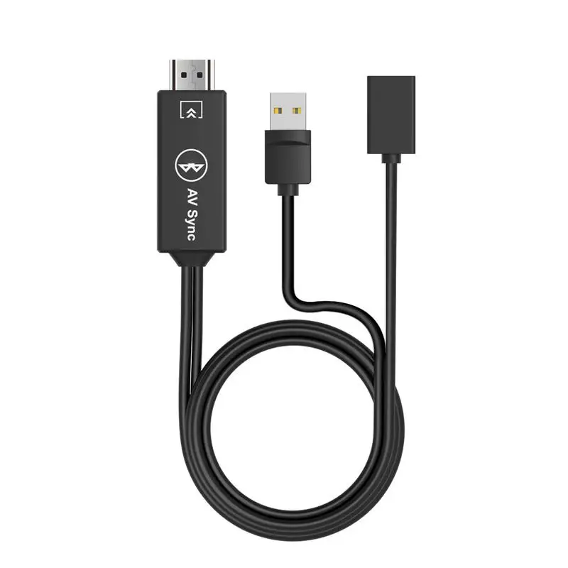 1m Mobile Phone To TV HD Cable USB To HDMI Mobile Video Converter For