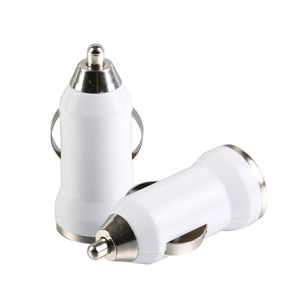 

USB Car Charger Bullet Head USB Car Charger Fast Charge Universal Power Charging Adapter Socket For IPhone Andriod Xiaomi