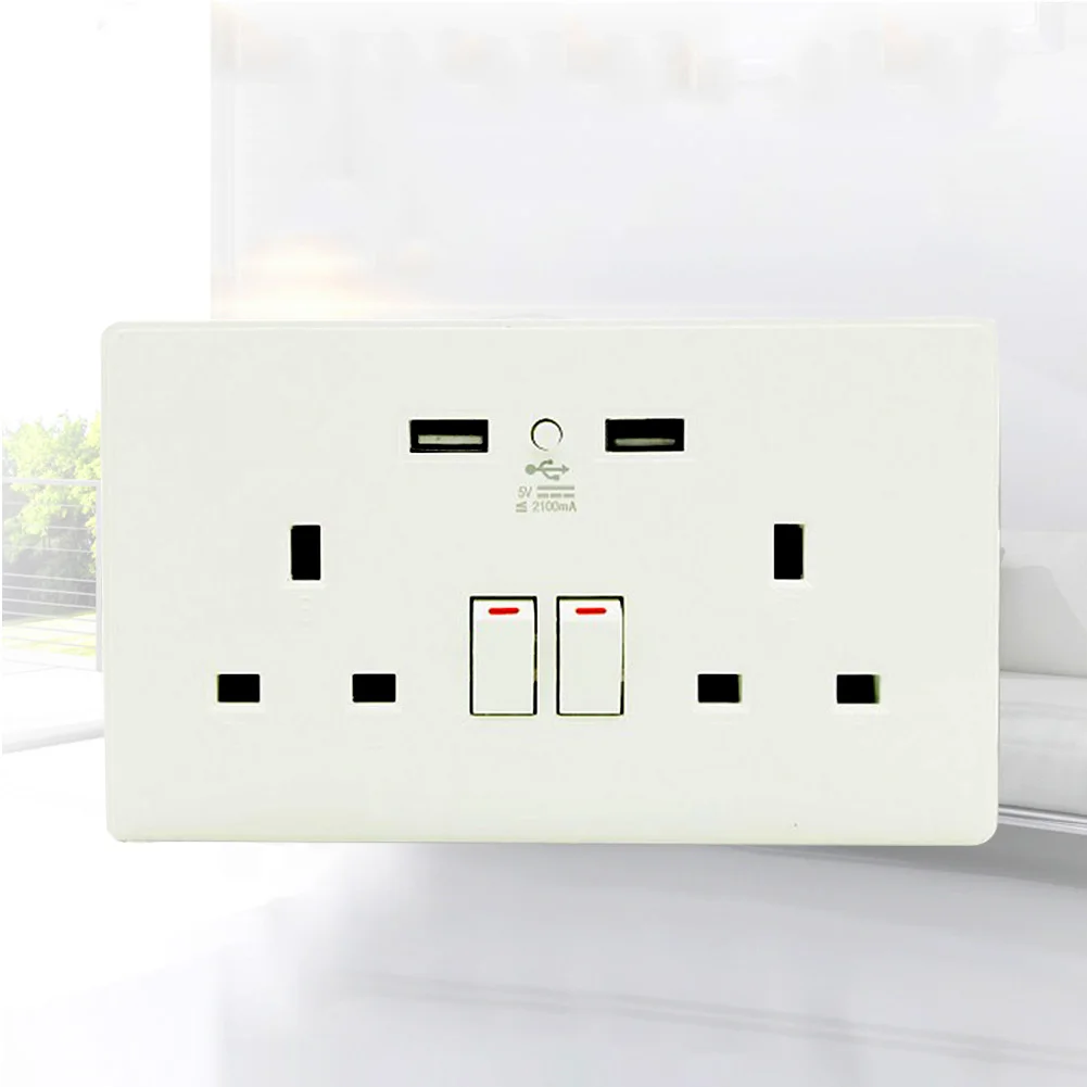 

Dual USB Smart WIFI Wall Socket UK Plug Switch Adapter Charger Outlet Panel Electrical socket Voice Control #1212
