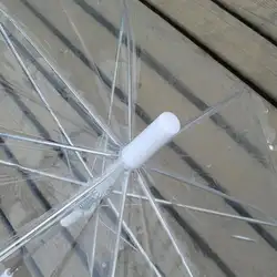 Унисекс длинная ручка прямая палка прозрачный 8 длинная ручка прозрачный зонтик геометрический купол дождь сплошной зонтик