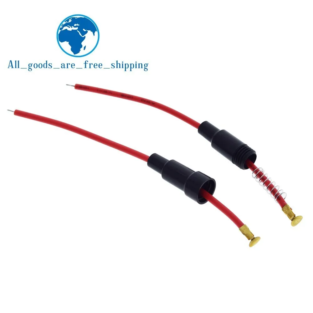 Завеса 1 пара 5*20 мм Стекло держатель предохранителя винт Тип 5X20mm с 22 AWG проводной