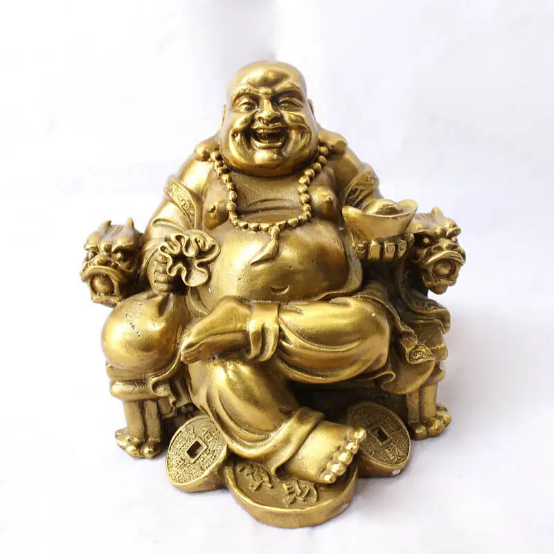 

Китайская резная статуя Будды из чистой меди Maitreya из коллекции мебели
