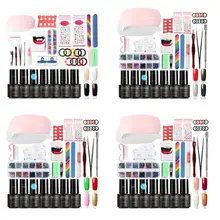 Полный маникюрный набор с УФ светодиодный лампой для ногтей набор гель-лака для ногтей набор инструментов