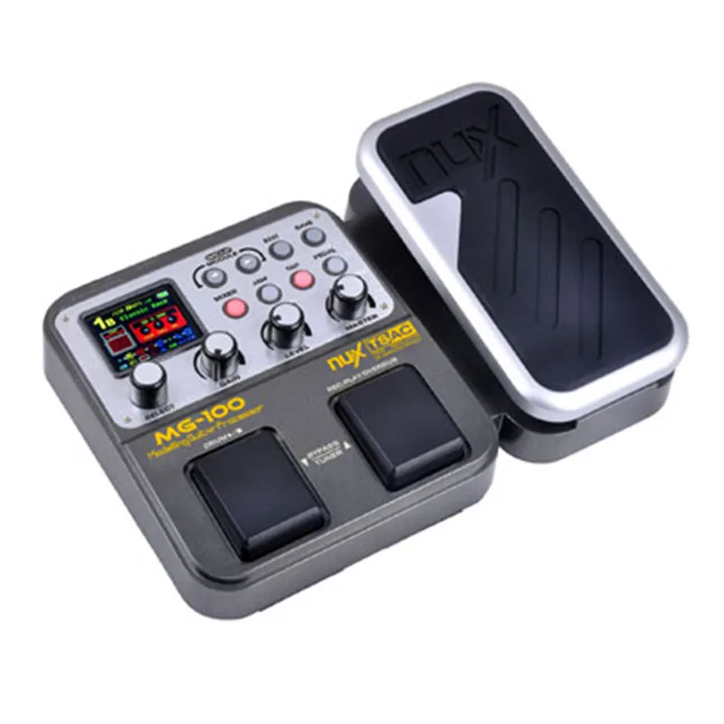 NUX MG-100 Guitar Pedal Multi effects Pedal 58 Effect Models 20 seconds loop drum machine 8 Effects played simultaneously (EU
