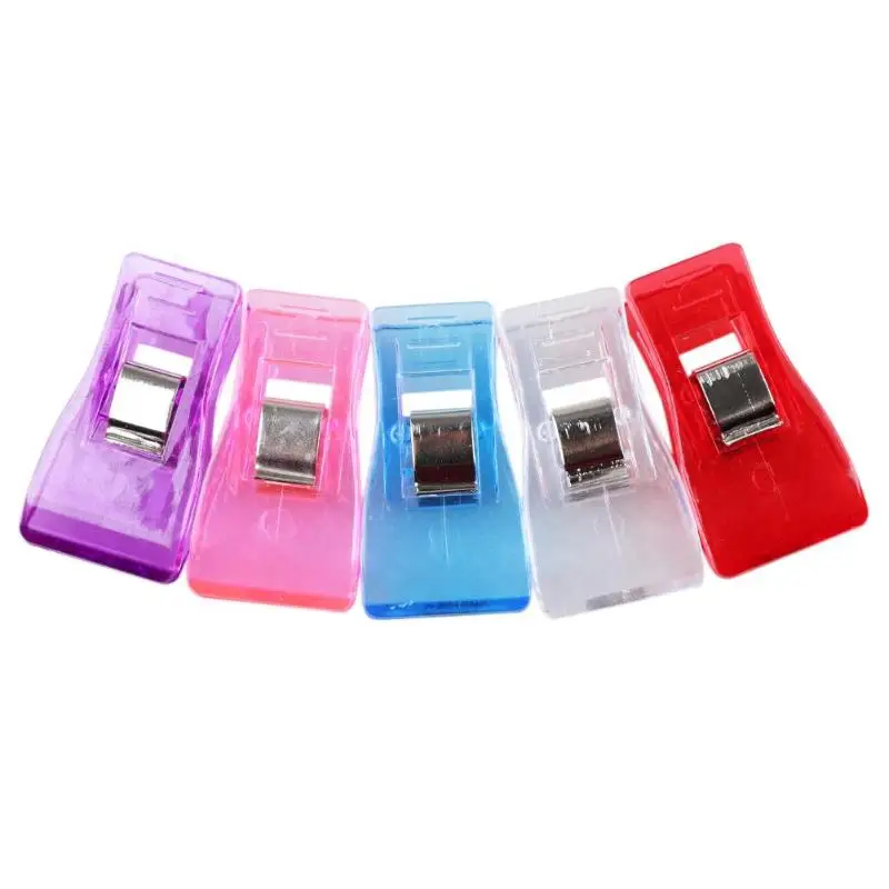 

50pcs Colorful Sewing Clips Plastic Clips Patchwork Quilting Craft Fixed Clip Holder DIY Apparel Sewing Accessories