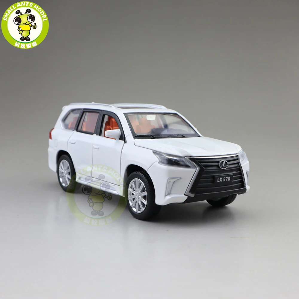 1/32 JACKIEKIM LX570 SUV литая под давлением Модель автомобиля игрушки для детей звуковое освещение вытяжной автомобиль подарок для мальчиков и девочек