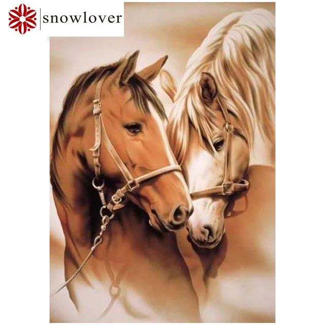 Картина из квадратных страз Snowlover 5D &quotсделай сам&quot рисунок лошади картина