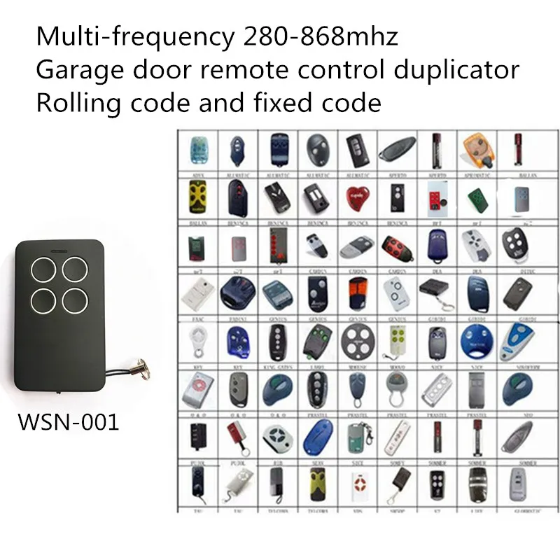

Auto Scan Multi Frequency Fixed Cod Remote Control Duplicator Universal Multi frequency 285MHz to 868MHz
