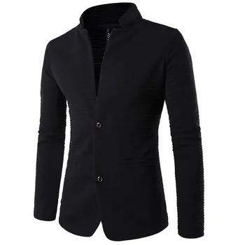 

New 2018 tunic men's youth clothing fashion leisure tide China Collar Korean Slim groom suit dress
