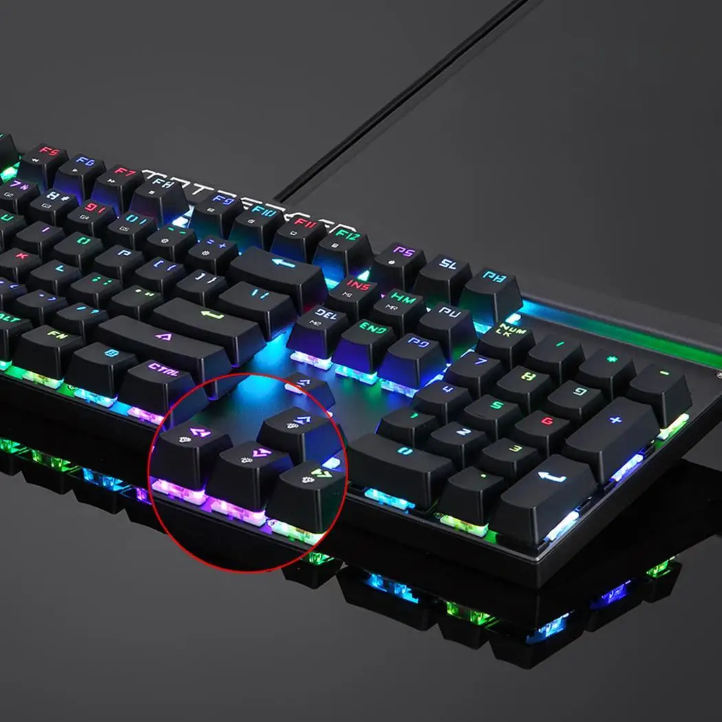 Coocheer оригинальный NKRO RGB подсветка механическая клавиатура 104 клавиш полный ключ FN