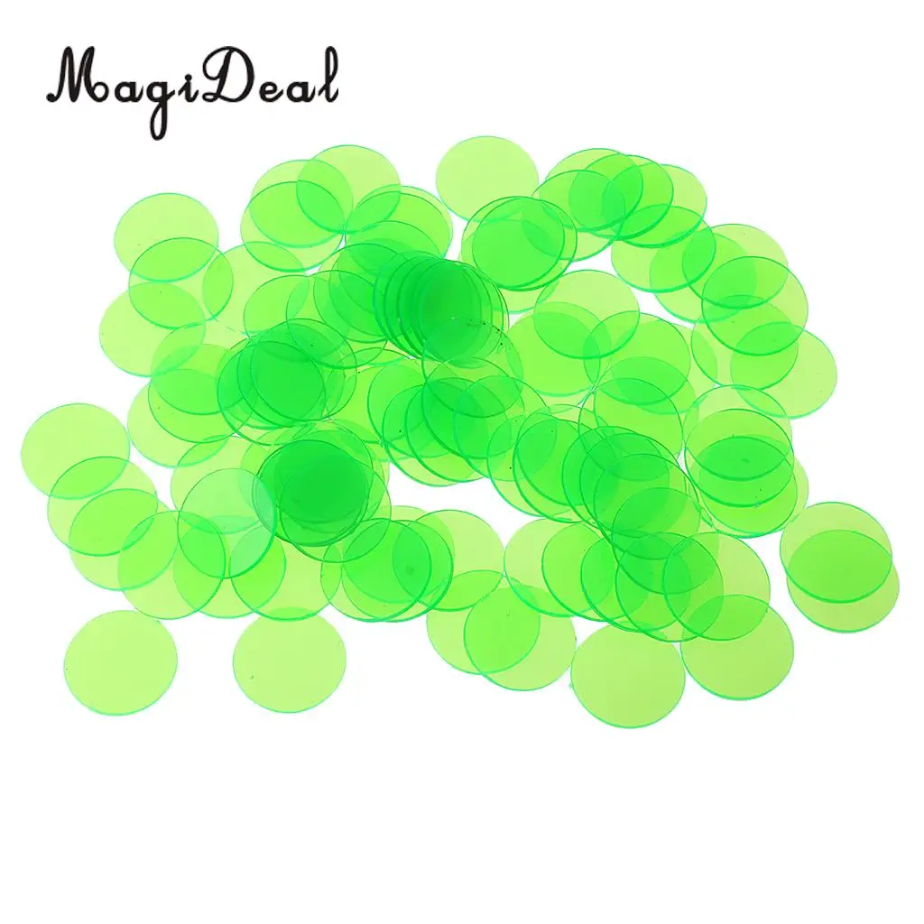 100Pcs/Lot Translucent Bingo Chip 3/4 Inch Class Math Games Toys Educational Toys for Children Kids Classroom Supplies Math Toys