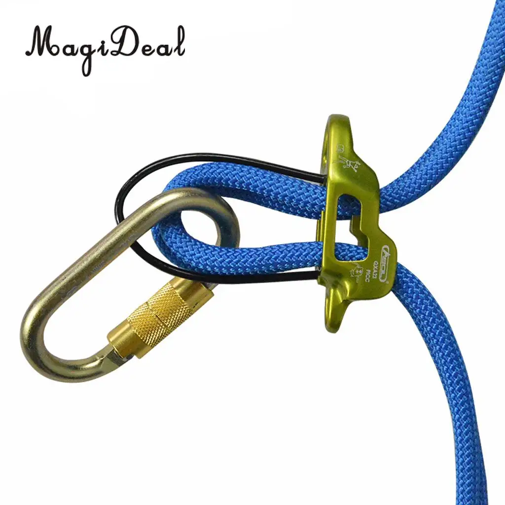 Rock Climbing Rappel Belay ATC Guide Device 25KN for 8-13mm Rope Outdoor Arborist Caving Downhill Mountaineering Equipment