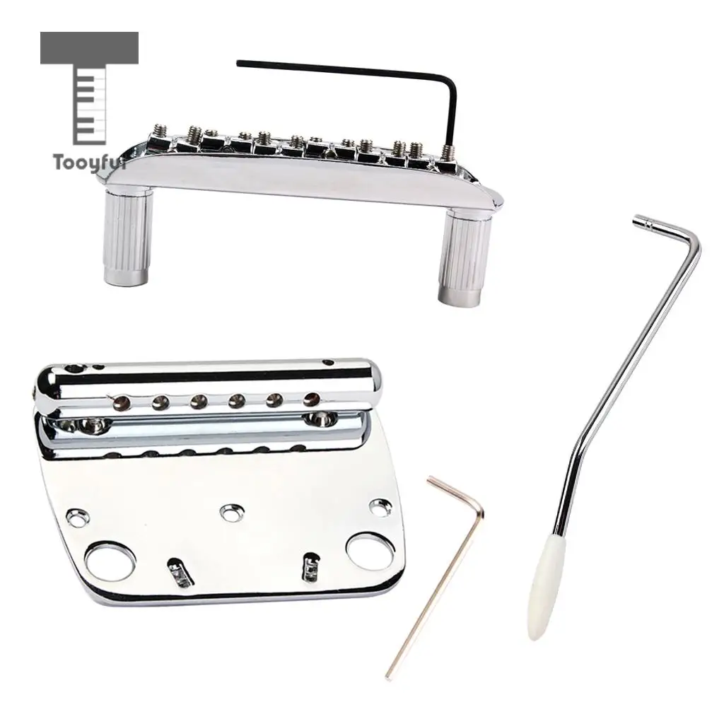 Изысканная 6 струнная гитара Tremolo Bridge комплект задних частей для Jazzmaster