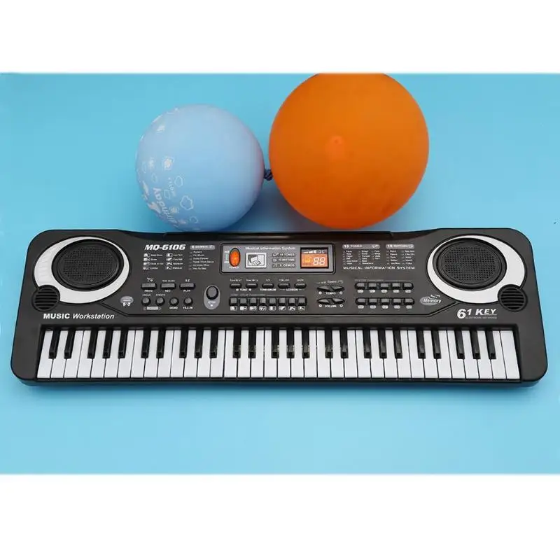 61 Keys Electronic Organ Digital Piano Keyboard with Microphone Kids Toys