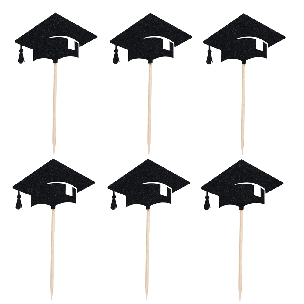 24pcs 2021 Graduation Hat Paper Cake 