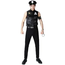 Adult Policeman Costume For Man Police Costume Cosplay Uniform Halloween Costume For Men Carnival Party Suit irek adult plus size saloon girl costume classic halloween cosplay costume for carnival festivals luxury quality