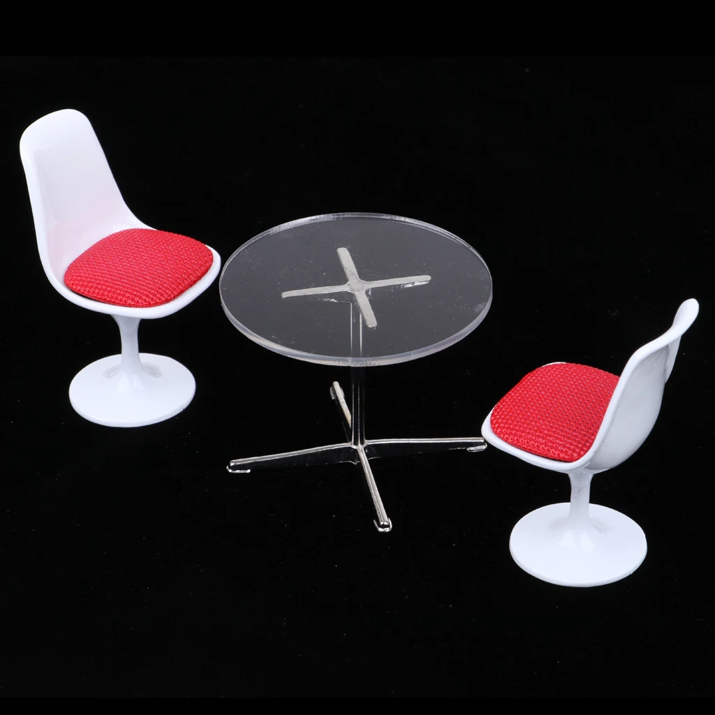 1/12 Dollhouse Miniature Furniture Tulip Chair Turning Chair &Round Coffe Table Model Accessories Kids Pretend Play Toy 1/12 Dollhouse Miniature Furniture Tulip Chair Turning Chair &Round Coffe Table Model Accessories Kids Pretend Play Toy