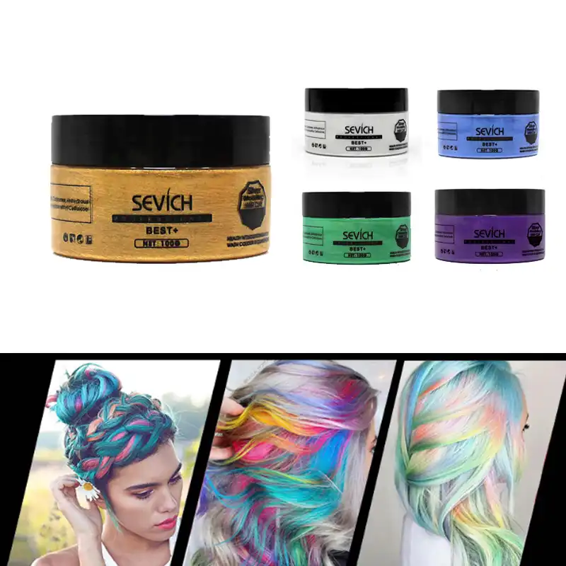 Hair Color Wax Cream Pastel Hairstyles Temporary Hair Dye Gel Mud