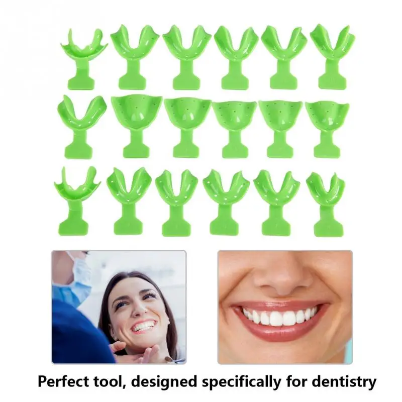 

18pcs/set Dental Edentulous Jaw Trays Full/Complete Denture Teeth Repair Kit dental equipment