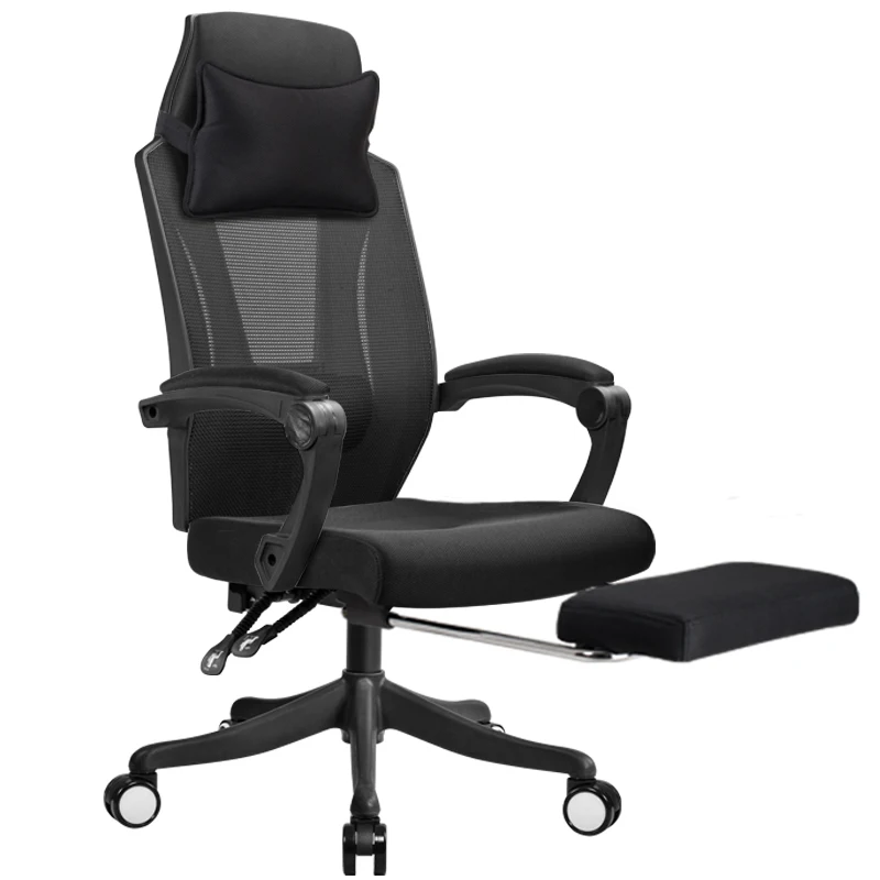 

Leisure Mesh Cloth Computer Chair Lifted Rotated Multi-function Office Chair Household Reclining Computer Chair with Footrest