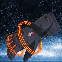 Новые электрические перчатки с температурным контролем, перчатки для катания на лыжах, теплые водонепроницаемые и ветрозащитные перчатки с пятью пальцами