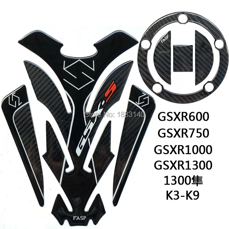

Motorcycles Tank Sticker Decals 5D Real Carbon Fibre Pad Motorcycle Protect FOR SUZUKI GSXR1000/1300 GSXR600 GSXR750 K3-K9